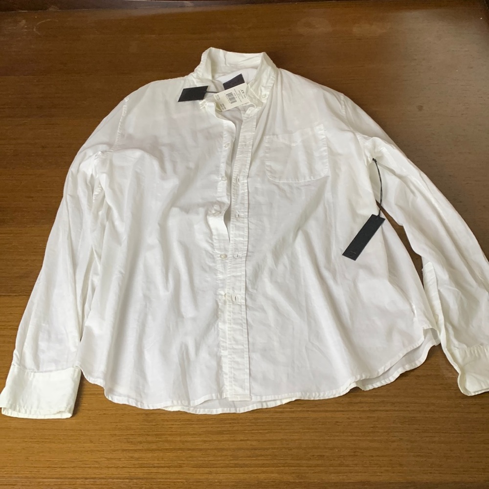 Joe’s Round Pocket Relax Shirt - White